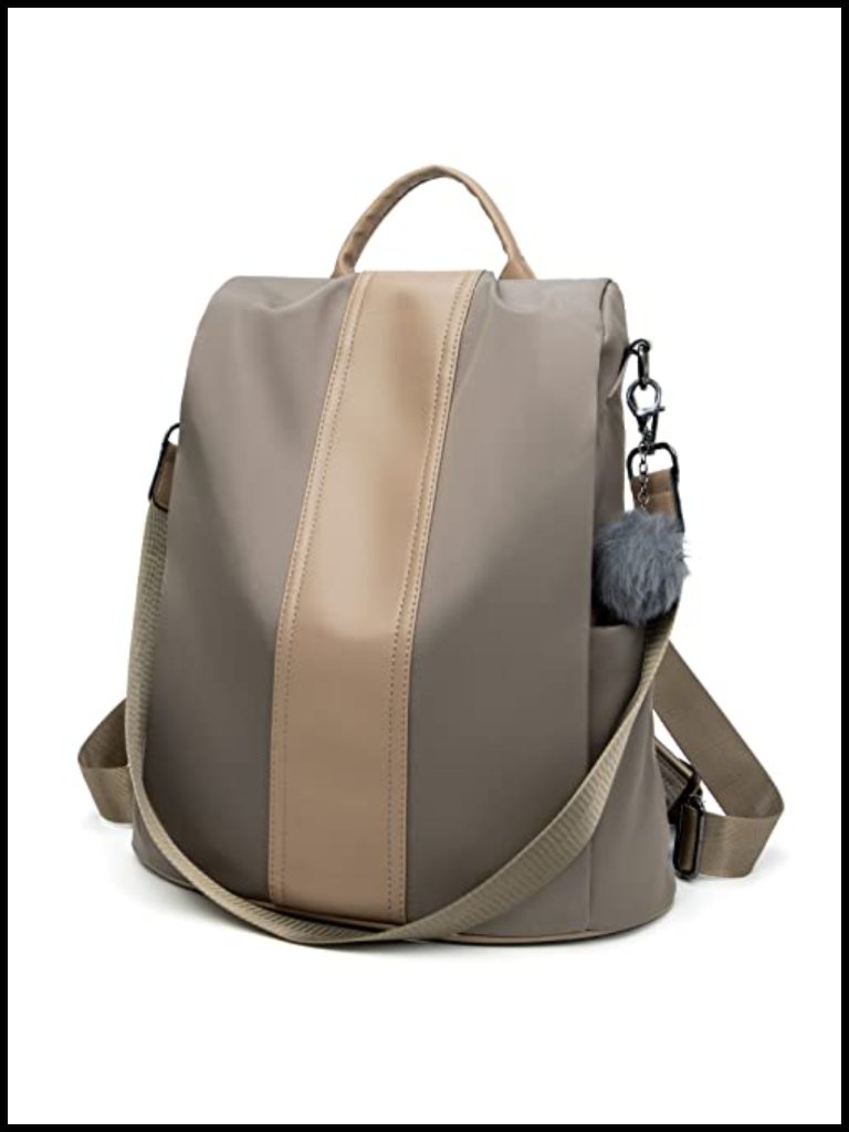 Waterproof Nylon Anti-Theft Backpack Purse Lightweight Rucksack Shoulder Bag